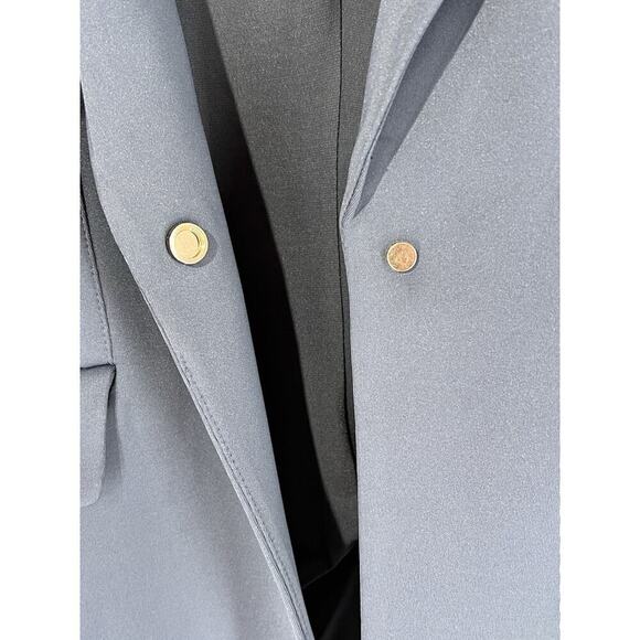 Good American Women's Disco Scuba Sculpted Blazer Navy Blue Size 0 Career Preppy - Picture 4 of 12